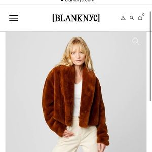 Crop faux fur jacket BlankNYC
